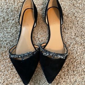 J. CREW FLATS WITH GLITTER BOW